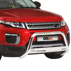 Land Rover Range Rover Evoque Bull Bar - Omac - Steel - Silver - '16-'19 Land Rover Range Rover Evoque Bull Bar - Omac - Steel - Silver - '16-'19